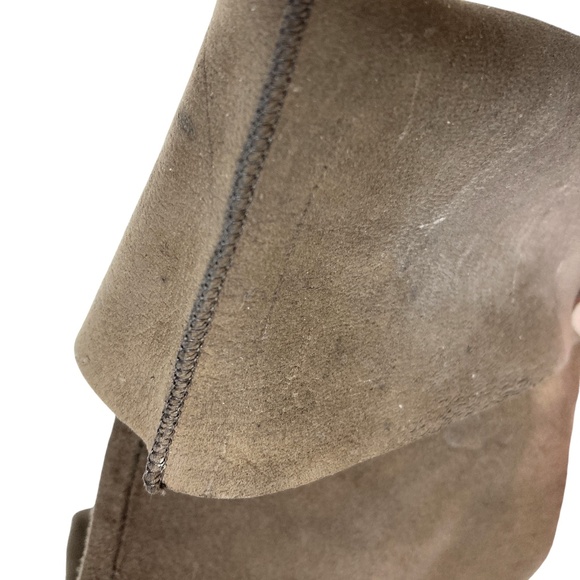 gloves 6.5 brown suede vintage UN-lined Gazella Italy very soft - Picture 6 of 6